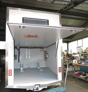 Blick in die Heckgarage